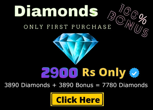 Top Up 3890 Diamond + 3890 Bonus = 7,780 💎